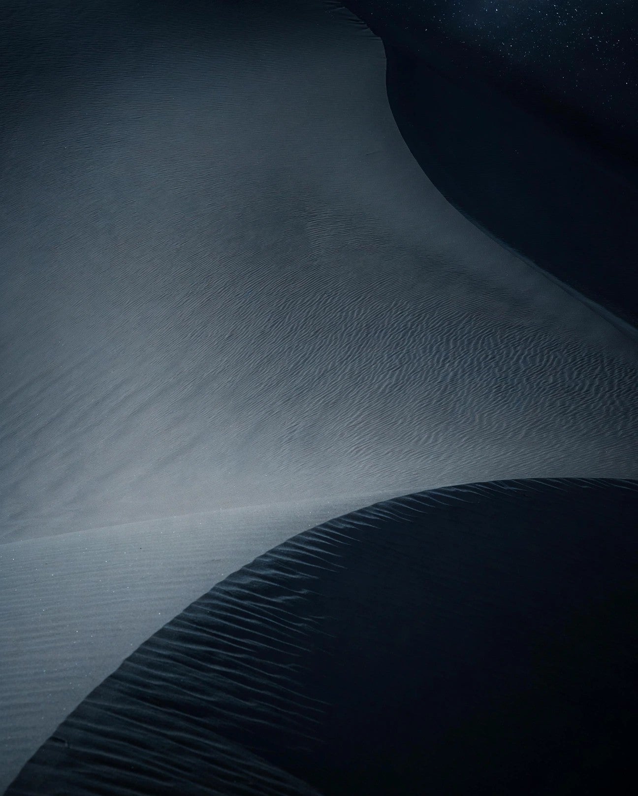 Sand dunes at night